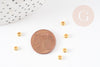 rondelles laiton doré,perles dorées,création bijoux, perles intercallaires,perle disque,lot de 10 20 50 100, 4mm,G3141