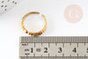 Adjustable torque ring engraved raw brass 16mm support women's phalange ring, jewelry creation, x2 G3749