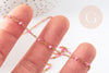 Cadena de acero inoxidable 304 oro de 14k resina rosa elegante 1,5 mm, cadena de oro fino para la creación de joyas, X 1 metro G1492
