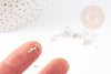 Petite perles rocaille argent brillant , fournitures bijoux, perle métallisée, diamètre 2mm, X 10gr G2401