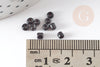 Pequeñas cuentas de semillas negras, cuentas de semillas, cuentas negras, cuentas, 2,5 mm, X 10 g G1754