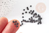 Pequeñas cuentas de semillas negras, cuentas de semillas, cuentas negras, cuentas, 2,5 mm, X 10 g G1754
