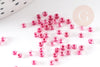 Small pink seed beads, transparent pink beads, beading, glass beads, 2.5mm, X 10gr G2371