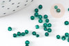 Small dark green seed beads, seed beads, transparent green, glass beads, 2.5mm beading, X 10gr G5374