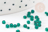 Small dark green seed beads, seed beads, transparent green, glass beads, 2.5mm beading, X 10gr G5374