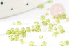 Petite perles de rocaille vertes, perles rocaille,vert transparent, perles verre,perlage, 2.5mm, X 10grG3667