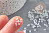 Cuentas de semillas de tubo hexagonal transparente, suministros de joyería, cuentas de semillas, diámetro 2,2 mm, X 10 g G5386