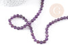 natural purple amethyst round bead 6mm, beads for natural stone jewelry, X1 strand of 38cm G1559
