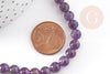 natural purple amethyst round bead 6mm, beads for natural stone jewelry, X1 strand of 38cm G1559