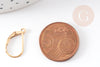 Support boucle dormeuse gold-filled,oreilles percées,boucle or laminé,sans nickel, apprêt laiton doré, 15.5mm, X2 G1356
