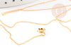 Cadena de oro fino de 14K llena de oro, cadena de collar, creación de joyas, cadena completa, cadena de latón dorado, 1,5 mm, 45,7 cm, X1 G2617