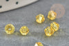 Yellow faceted crystal beads, Austrian crystal, bicone beads, spinning top crystal beads, 4mm X20 G4684