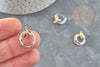 Round golden iridescent gray crystal pendant, crystal pendant, colorful crystal pendant, 17mm, X1 G3543
