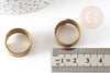 Anillo de resorte ajustable, creación de joyas de anillo de latón crudo, soporte de anillo, sin níquel, X1 G3220