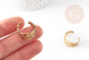 Anillo de creación de joyería de rama ajustable, anillo de latón crudo, joyería de la naturaleza, soporte de anillo, sin níquel, anillo de hoja, 16 mm, X2 G1617