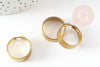 Anillo ajustable sin ranura, creación de joyas, anillo de latón crudo, joyería minimalista, soporte de anillo, 18 mm, X1 G2363