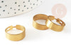 Anillo ajustable sin ranura, creación de joyas, anillo de latón crudo, joyería minimalista, soporte de anillo, 18 mm, X1 G2363