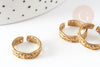 Anillo ajustable de encaje ondulado de latón crudo 16mm, joyería fina, soporte de anillo de falange para mujer, creación de joyas X 2 G3755