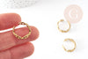 Anillo ajustable con lazo de malla de latón crudo, joyería fina, soporte para anillo de falange de mujer, 16 mm, X2 G3757