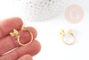 Anillo de flores de latón crudo ajustable, creación de joyas, anillo de latón crudo, anillo ancho, soporte de anillo, 14,5 mm, X2 G1307