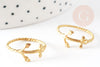 Anillo de anclaje de latón crudo, creación de joyas, anillo de latón crudo, anillo ancho, anillo de anclaje dorado, anillo de 16 mm, X2 G1908