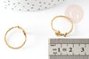 Raw brass anchor ring, jewelry creation, raw brass ring, wide ring, golden anchor ring, 16mm ring, X2 G1908