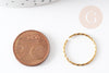 Anillo retorcido abierto de latón crudo 19 mm, conectores geométricos, anillos de latón para la creación de joyas, X20 G2207