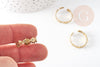 Anillo de mano de cristal de latón crudo 18 mm, creación de joyas de latón crudo, joyería de la suerte, soporte de anillo sin latón, X2 G1227