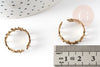 Anillo de estrella ajustable, anillo de latón crudo, anillo de estrellas pequeñas, soporte de anillo, fabricación de joyas, sin níquel, 17 mm, X2 G0451