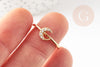 Adjustable golden brass star zircon ring, women's ring birthday gift, golden brass ring support, 17mm, X1 G4255
