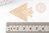 Colgante étnico triángulo de latón dorado 40 mm, dije sin níquel para la creación de joyas X1 G9271