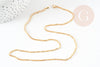 Cadena de oro fino malla Singapur 16K 2,5 micras con extensión de 1,5 mm - 45/50cm, collar completo de oro con cierre, X1 G9240