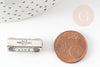 Cuenta de tubo talismán con mensaje EN VIVO de plata de 21 mm, suerte de joyería con cuentas de plata, X1 G9314