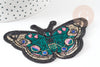 Embroidered iron-on patch green butterfly 87mm, clothing customization, iron-on patch, embroidered patch, X1 G3263