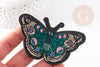 Embroidered iron-on patch green butterfly 87mm, clothing customization, iron-on patch, embroidered patch, X1 G3263