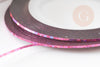 Masking tape ongles rose fuchsia laser, masking tape,adhésif papier, scrapbooking,nail art, décoration,1mm x 20mètres G1334