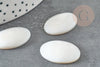 Oval white mother-of-pearl cabochon, luck, mother-of-pearl cabochon, shell cabochon, natural mother-of-pearl, 25mm, X1 G5052