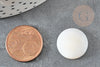 Round white mother-of-pearl cabochon, shell cabochon, mother-of-pearl cabochon, natural shell, natural mother-of-pearl, 18-19mm, X1 G2953
