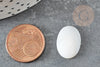 Oval white mother-of-pearl cabochon, mother-of-pearl cabochon, shell cabochon, natural mother-of-pearl, 16mm, X1 G1964