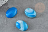 Cabochon agate bleue, cabochon ovale, agate naturelle,pierre naturelle,18 x13mm, X1 G2037