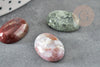 Cabochon agate mousse verte,agate naturelle, cabochon pierre,agate mousse,18 x 13mm, X1 G2067