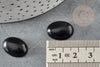 Black obsidian cabochon oval dome, natural obsidian oval cabochon, natural stone cabochon, jewelry creation, 18x13mm, unit, G2066