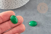 Lime green jade cabochon natural oval cabochon 18 x13mm X1 G0092