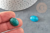 Dark turquoise jade cabochon, oval cabochon, natural jade, 18 x13mm, stone cabochon, natural stone, X1 G2025