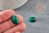 Dark green jade cabochon, natural stone, oval cabochon, natural jade, 13x18mm, X1 G2768