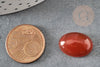 Orange carnelian cabochon, oval cabochon, natural carnelian, stone cabochon, natural stone, 13x18mm, unit G4482