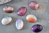 Purple agate oval cabochon, natural agate to create natural stone jewelry, 18x13mm, X1 G1557