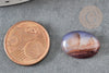 Purple agate oval cabochon, natural agate to create natural stone jewelry, 18x13mm, X1 G1557