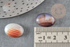 Oval purple agate cabochon, an oval cabochon in natural agate to create natural stone jewelry, 18x13mm, unit, G1557