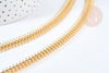 Chaine complète Fishbone acier inoxydable 304 doré 45cm,création de bijoux XXL en acier inoxydable X1G8358